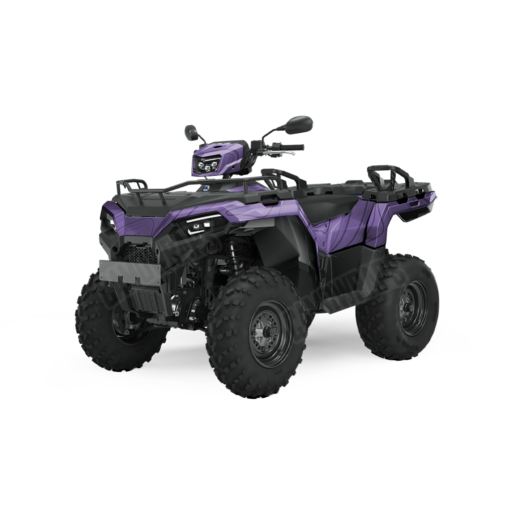 Topographic Purple Camo ATV Vinyl Wrap