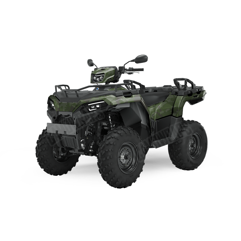 Treetop Army Dark Green Camo ATV Vinyl Wrap