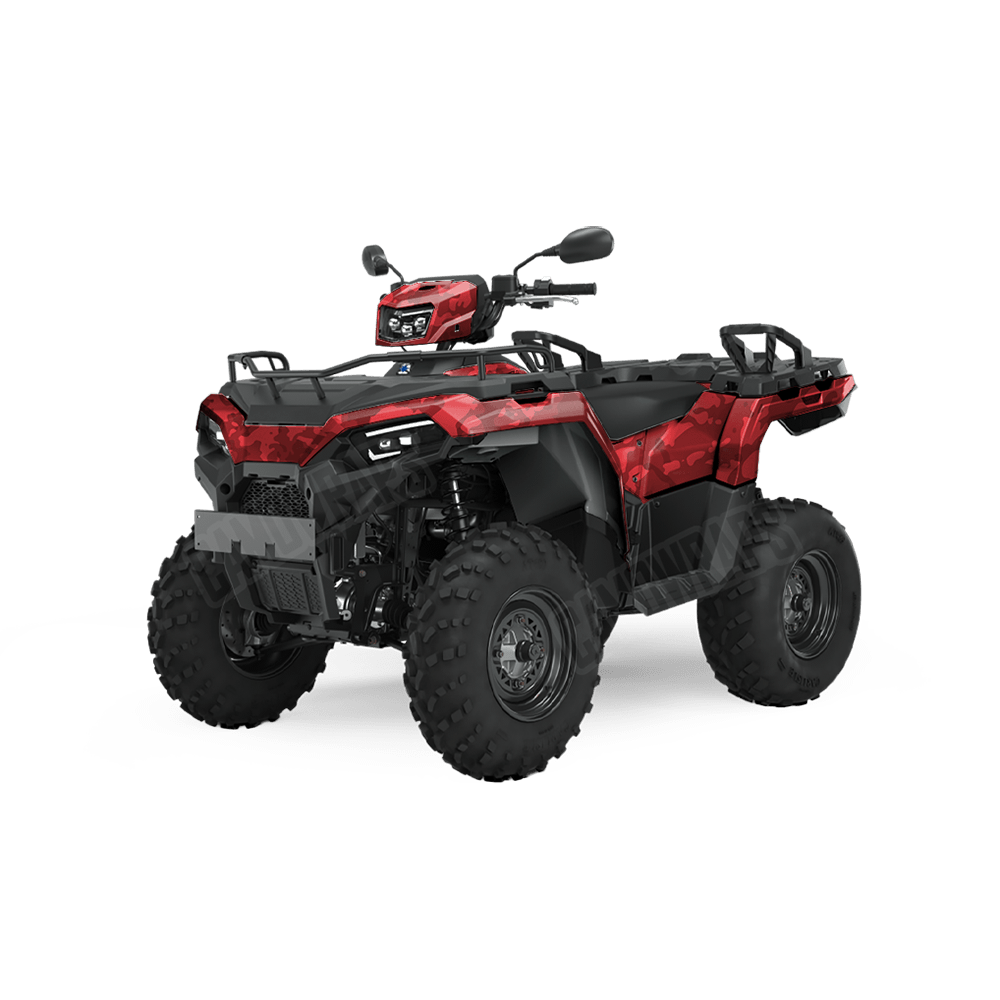 Treetop Elite Red Camo ATV Vinyl Wrap