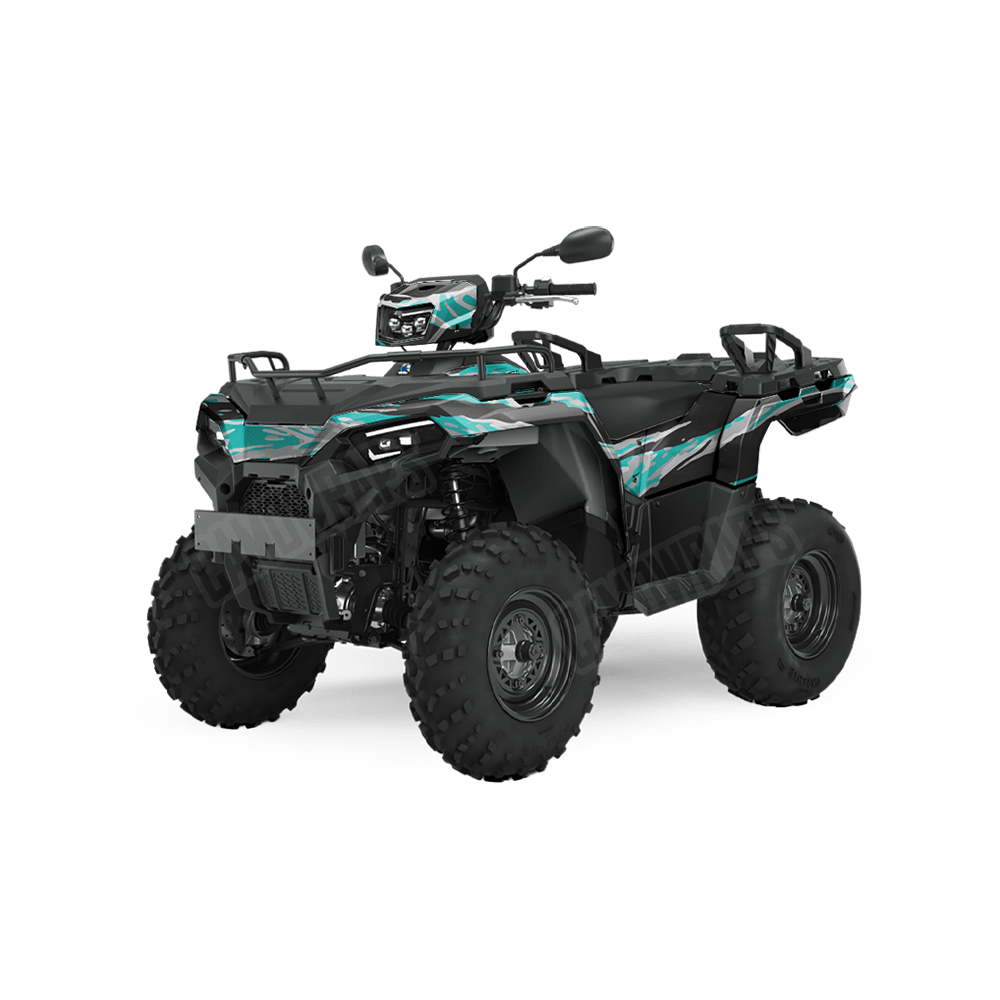 Vietnam Tiger Stripe Tiffany Blue Tiger Camo ATV Vinyl Wrap