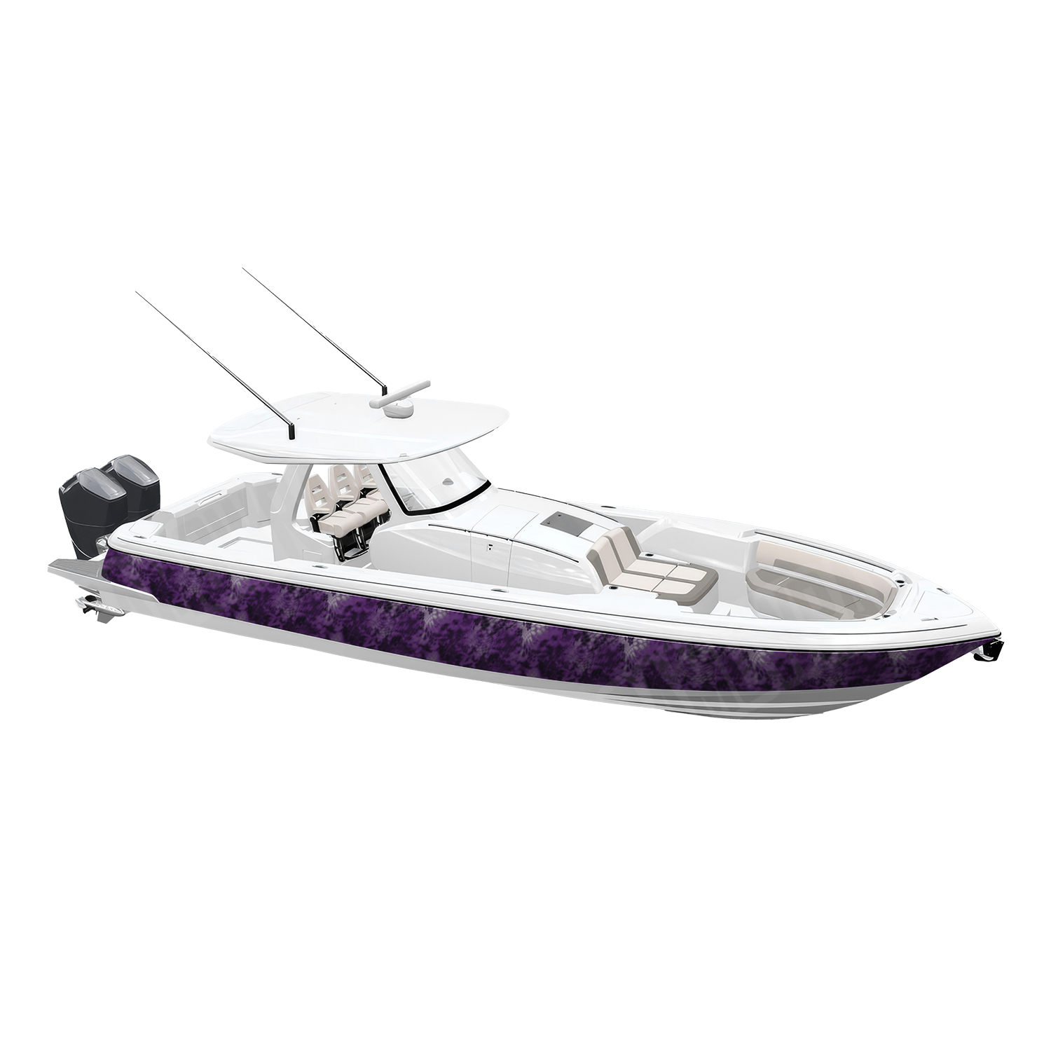 Kryptek Amethyst Camo Boat Vinyl Wrap