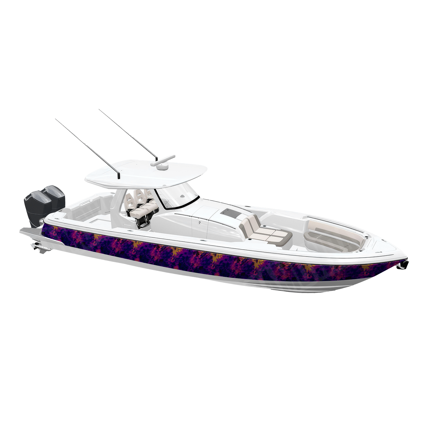 Kryptek Infrared Camo Boat Vinyl Wrap