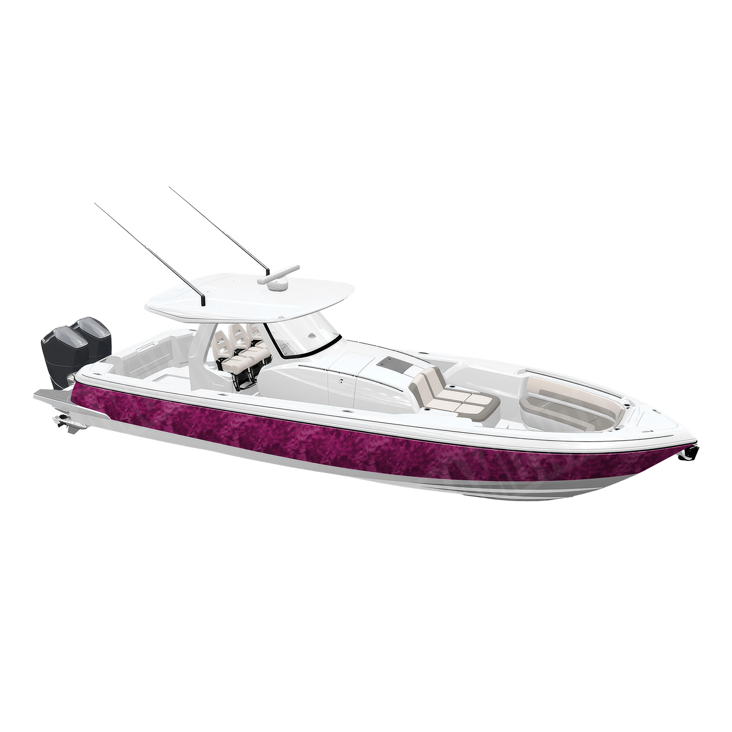 Kryptek Magenta Camo Boat Vinyl Wrap