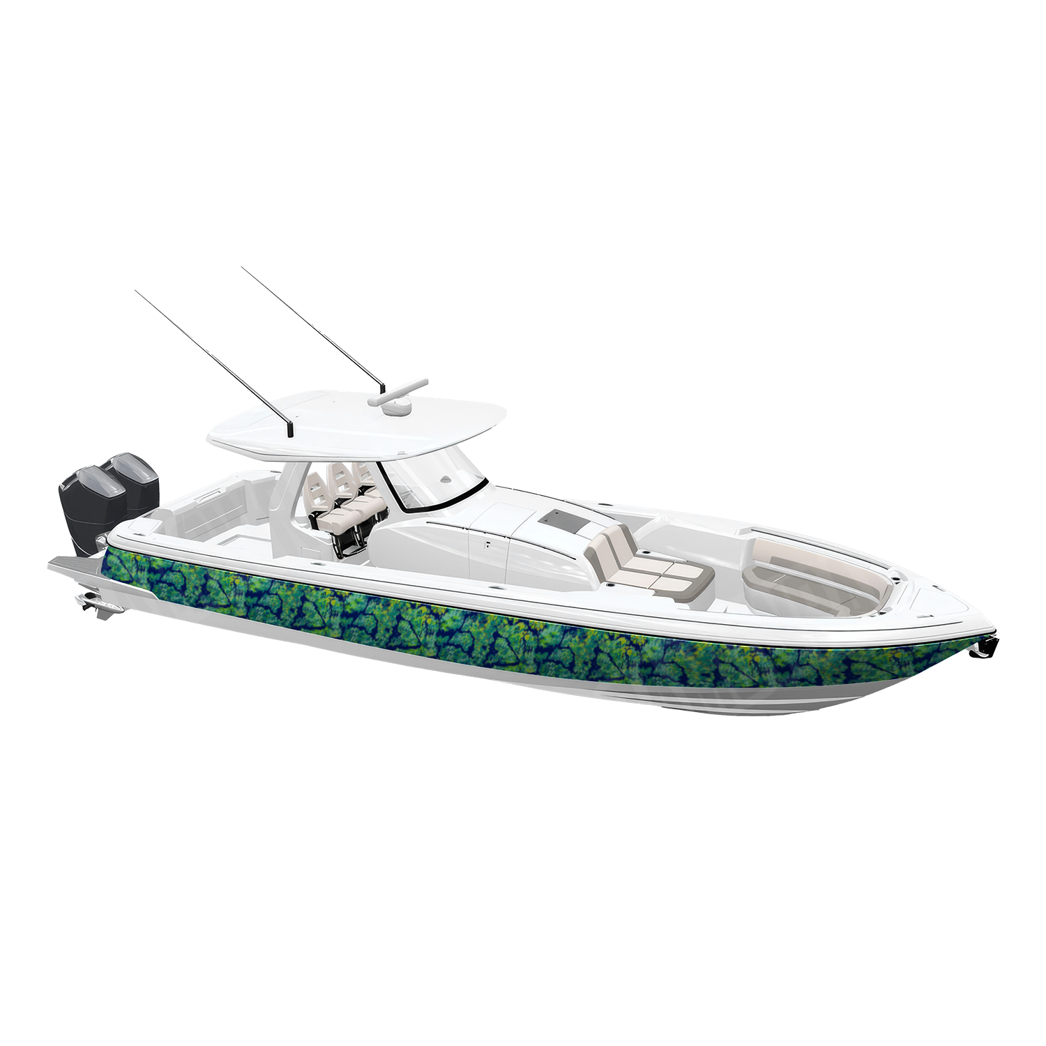 Kryptek Obskura MahiMahi Camo Boat Vinyl Wrap