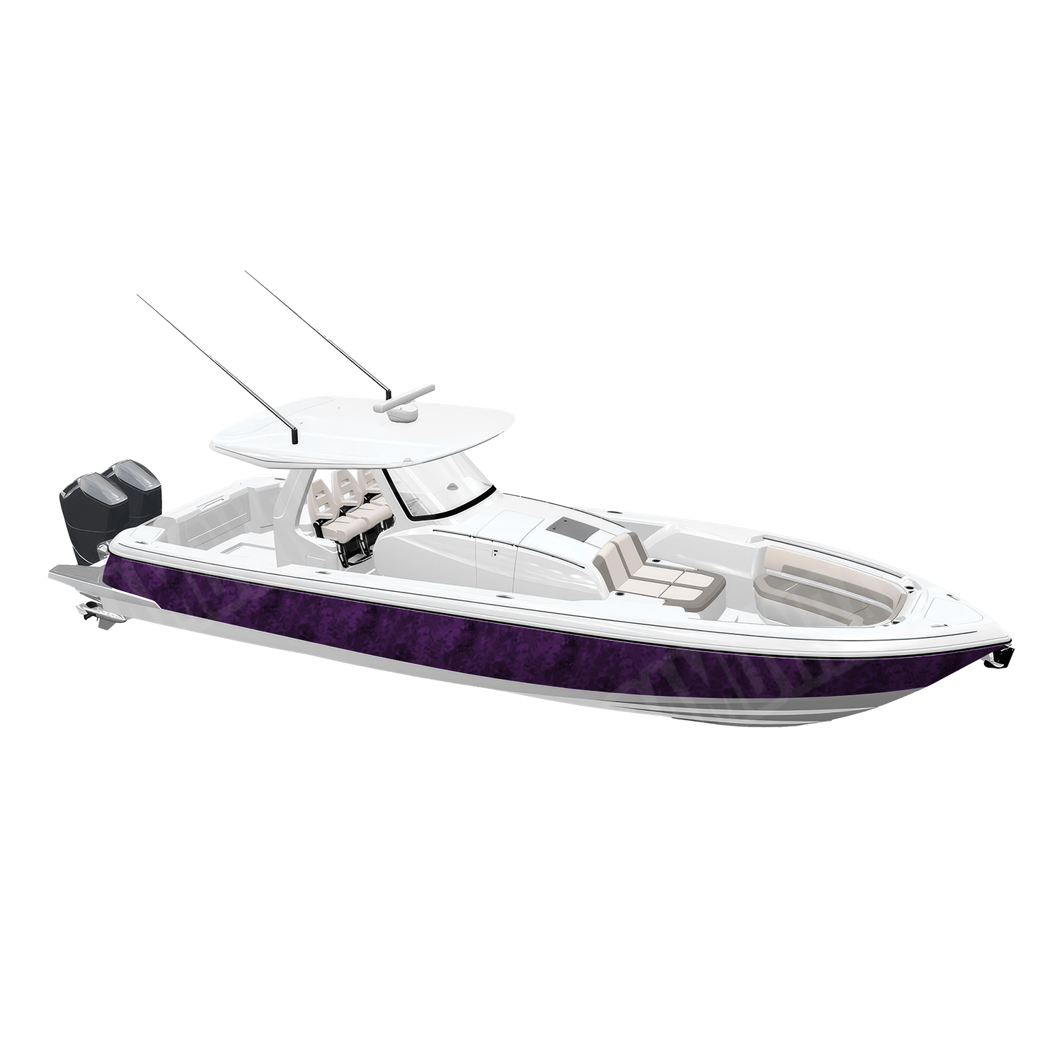Kryptek Purple Camo Boat Vinyl Wrap