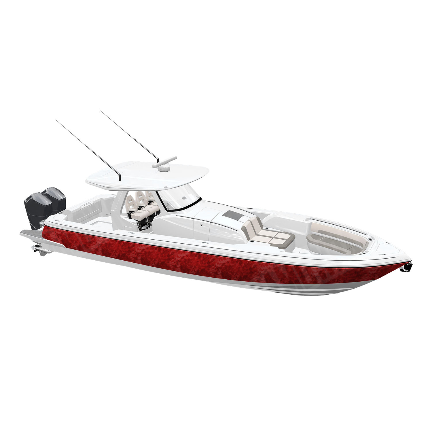 Kryptek Red Camo Boat Vinyl Wrap
