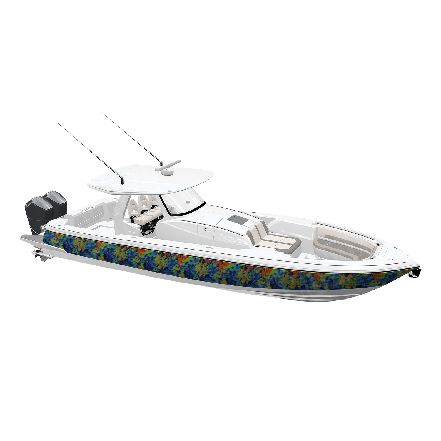 Kryptek Thermal Camo Boat Vinyl Wrap