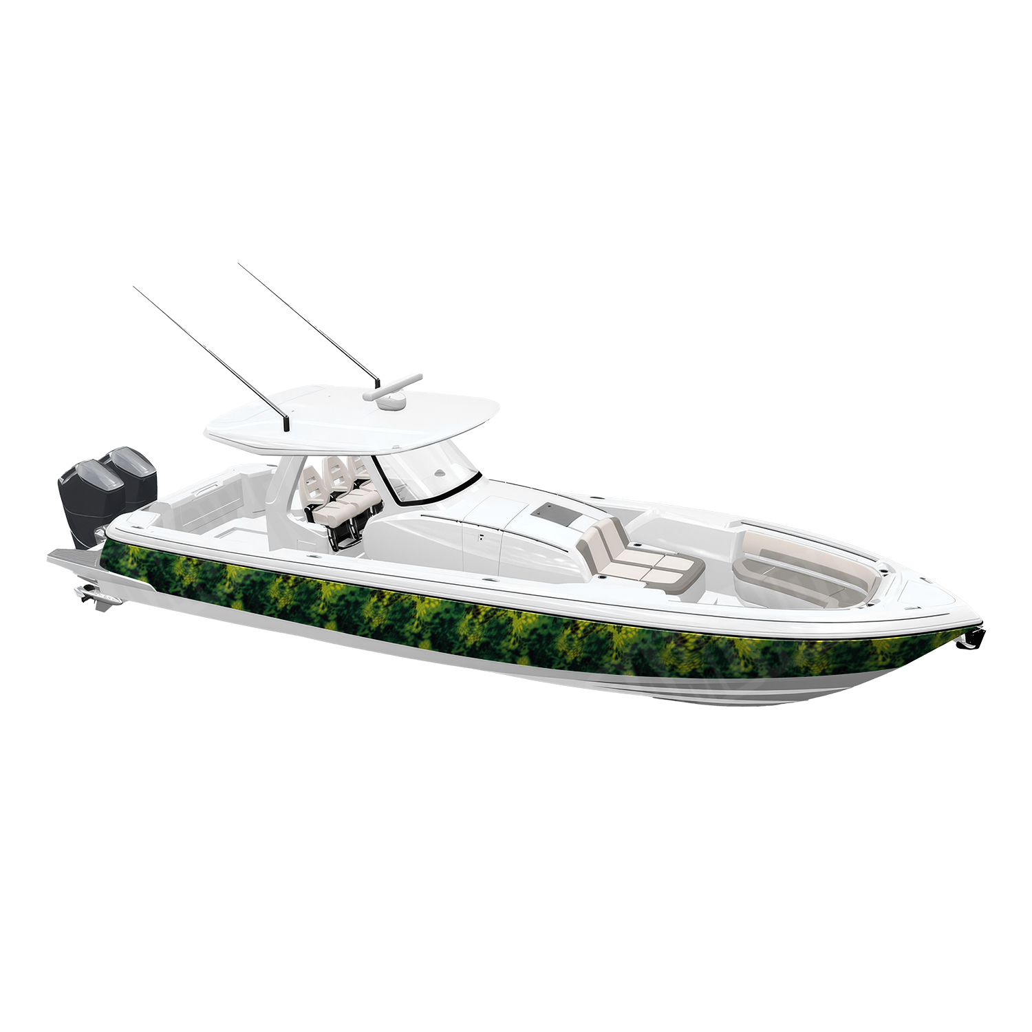 Kryptek Toxic Waste Camo Boat Vinyl Wrap