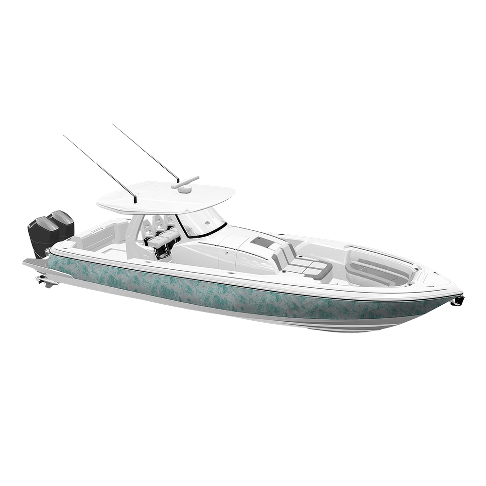 Realtree Aspect Ice Water Camo Boat Vinyl Wrap