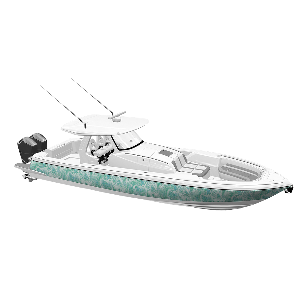 Realtree Aspect Teal Waters Camo Boat Vinyl Wrap