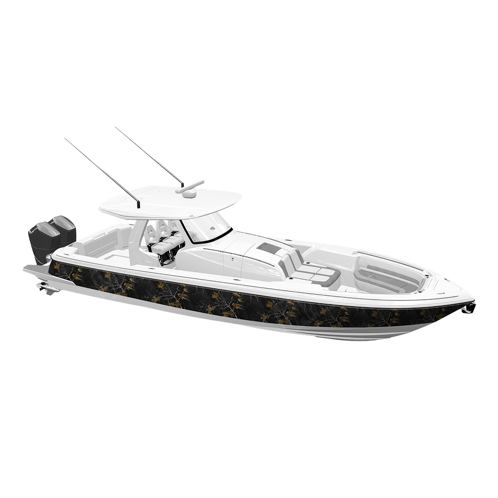 Realtree XTRA Colors Black Camo Boat Vinyl Wrap