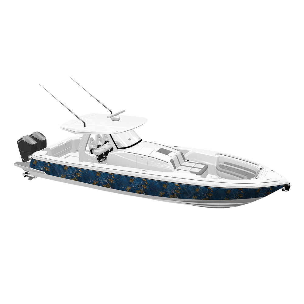 Realtree XTRA Colors Blue Camo Boat Vinyl Wrap