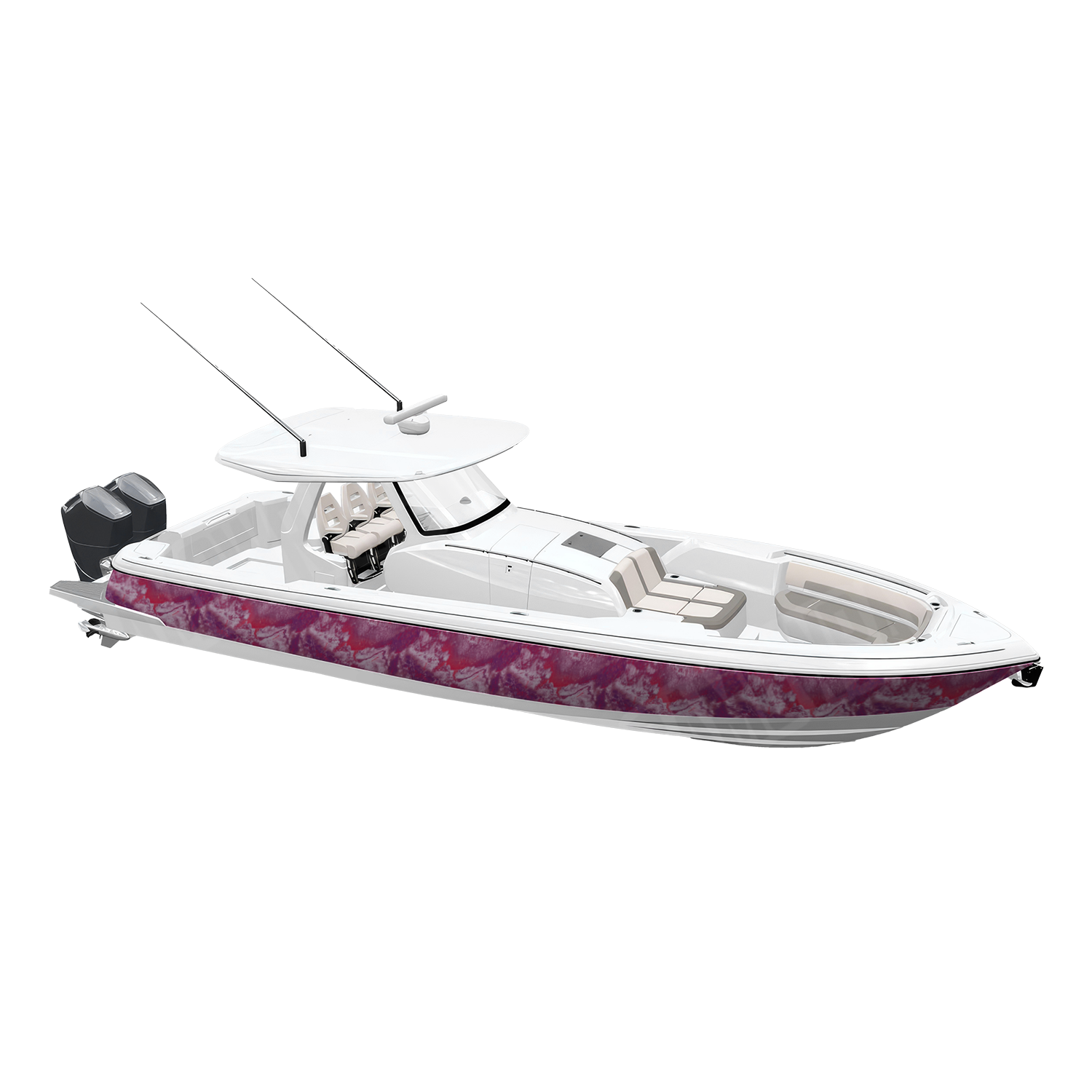 Realtree XTREME Hot Pop Camo Boat Vinyl Wrap
