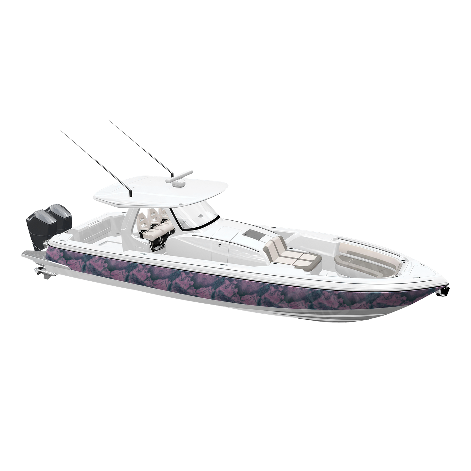 Realtree XTREME Lavender Haze Camo Boat Vinyl Wrap