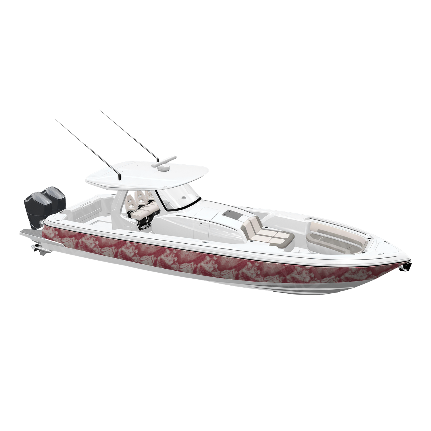 Realtree XTREME Viva Magenta Camo Boat Vinyl Wrap