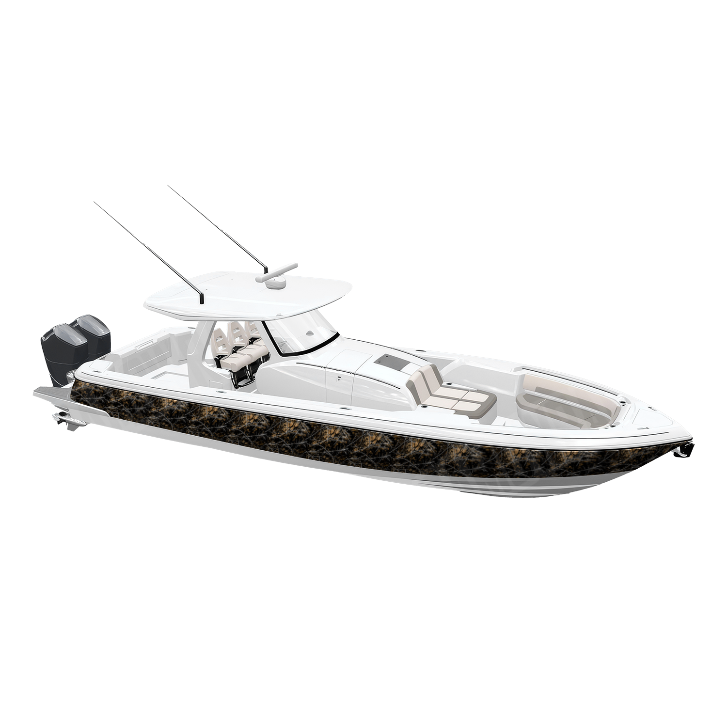 Sirphis Outshine Camo Boat Vinyl Wrap
