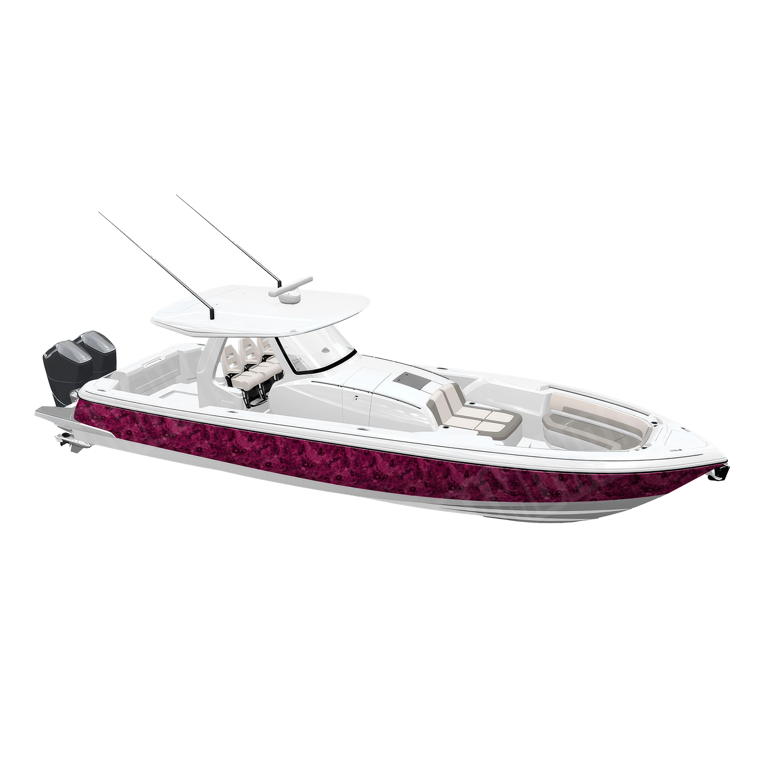 Toadaflage Magenta Camo Boat Vinyl Wrap