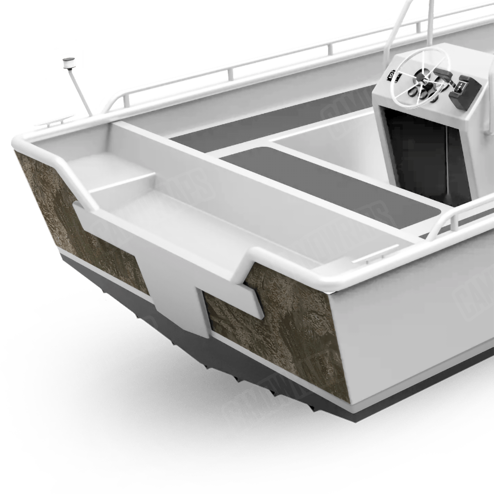 Realtree Aspect Riverbend Fishing Boat Transom Camo Vinyl Wrap