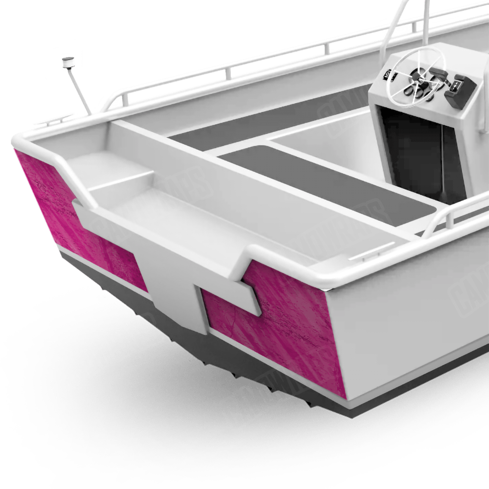 Realtree Fishing Magenta Fishing Boat Transom Camo Vinyl Wrap