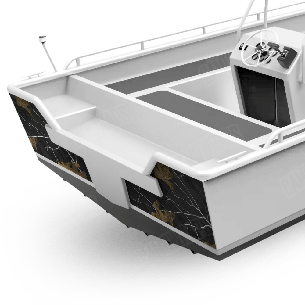 Realtree XTRA Colors Black Fishing Boat Transom Camo Vinyl Wrap