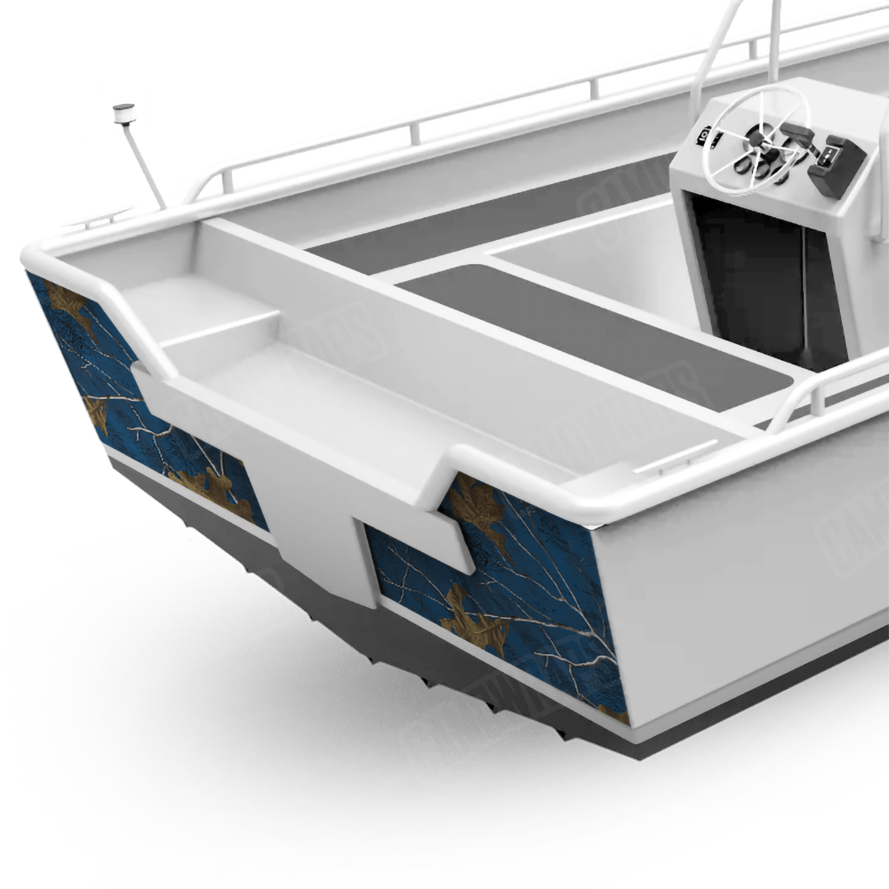 Realtree XTRA Colors Blue Camo Boat Transom Vinyl Wrap