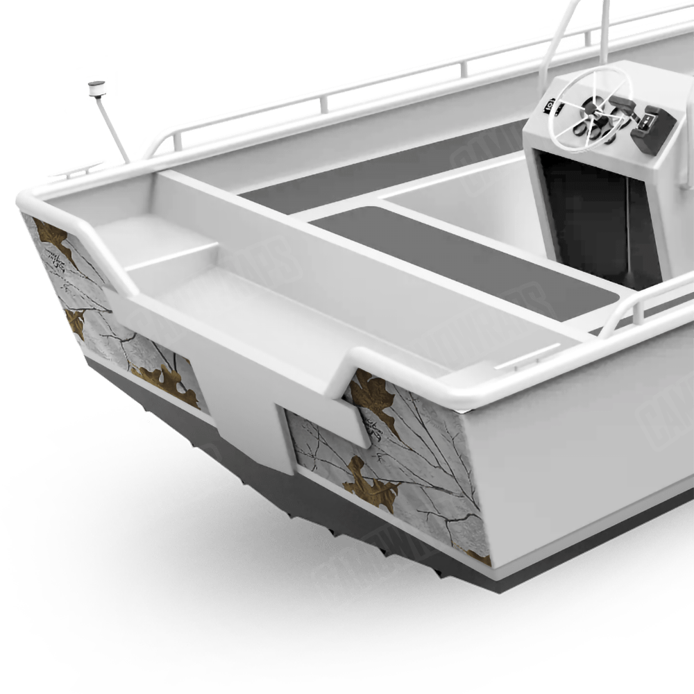 Realtree XTRA Colors Snow Fishing Boat Transom Camo Vinyl Wrap