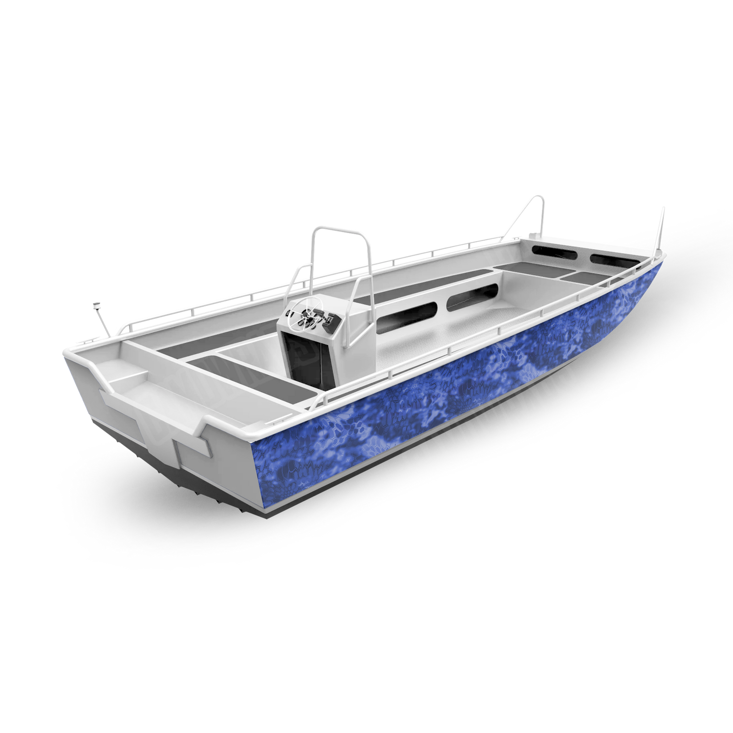 Kryptek Blue Boat Vinyl Wrap
