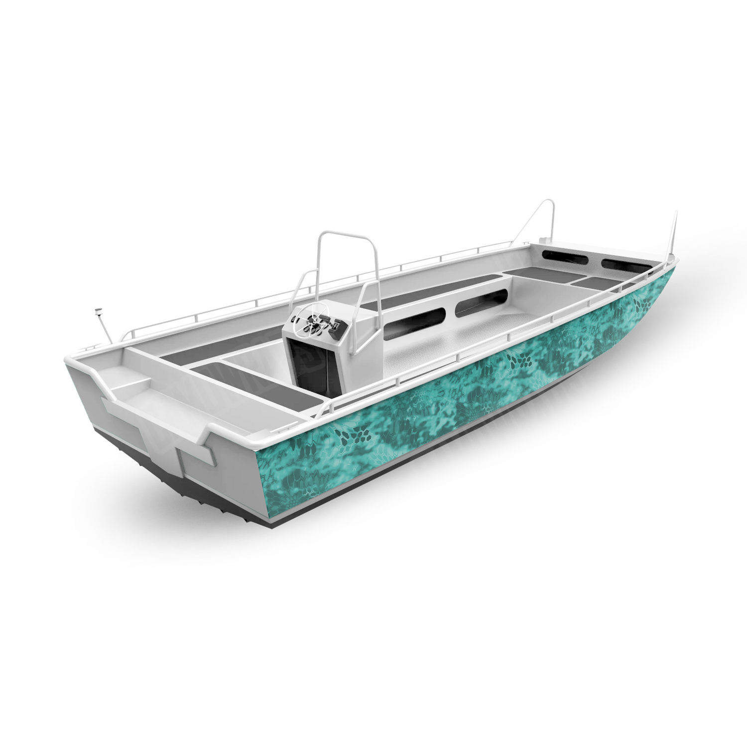 Kryptek Tiffany Blue Boat Vinyl Wrap