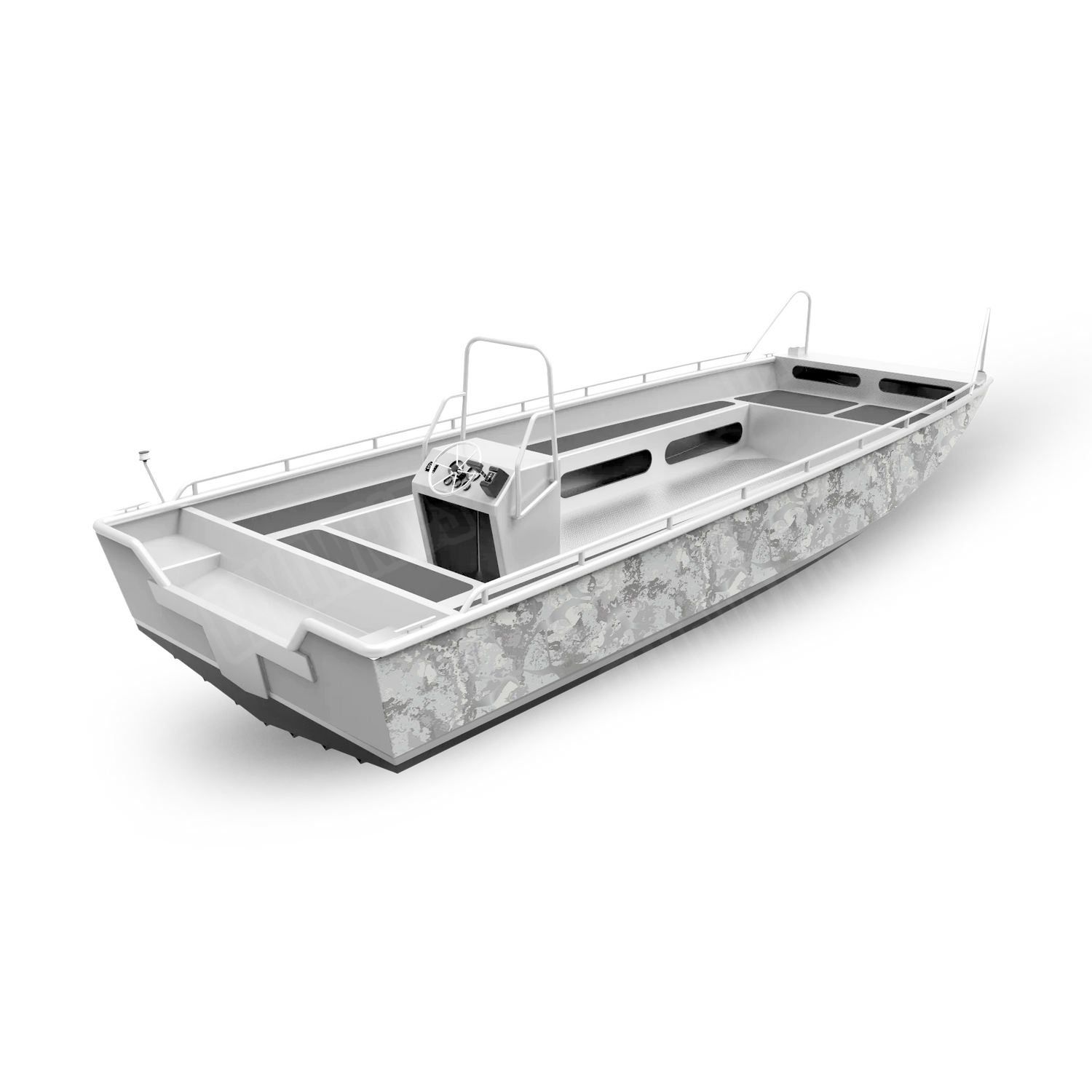 Veil Stoke Whiteout Boat Vinyl Wrap