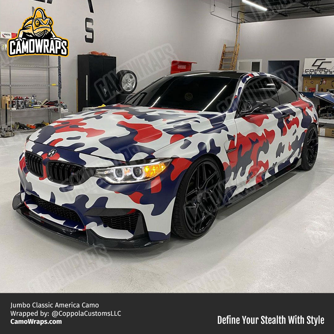 patriotic camo bmw wrap