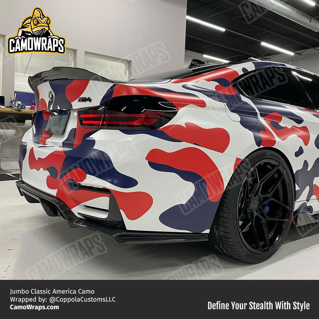 patriotic camo car wrap