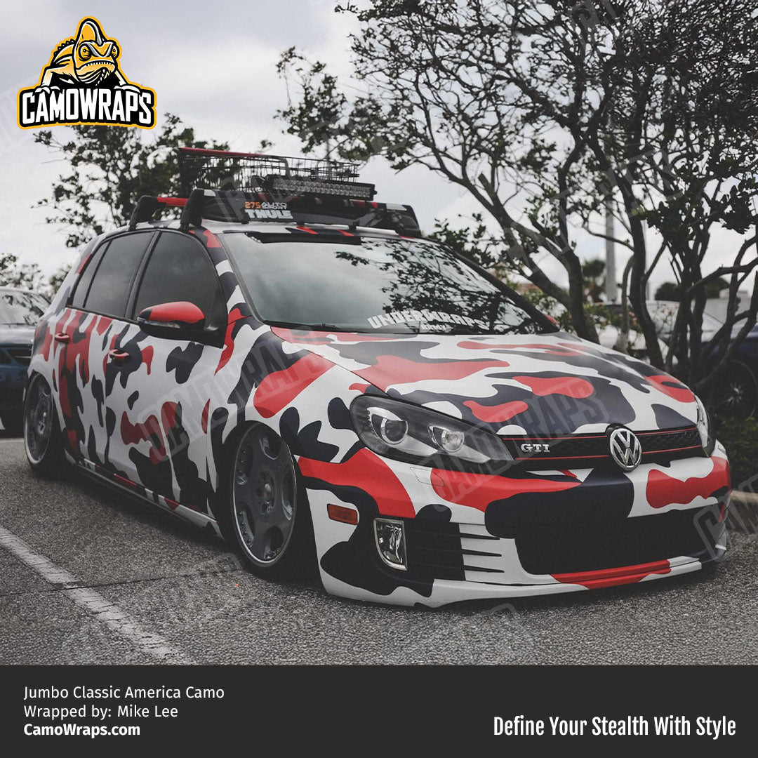 patriotic camo car wrap