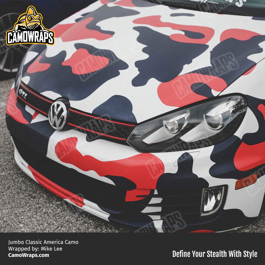 patriotic camo car wrap