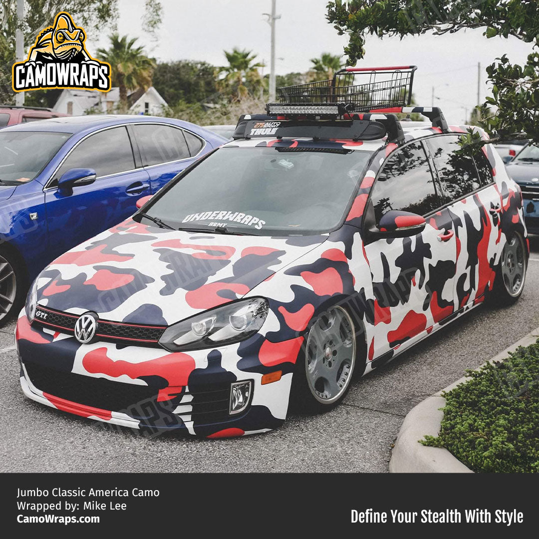 Classic America Camo Jumbo Volkswagen GTI Wrapped by Mike Lee