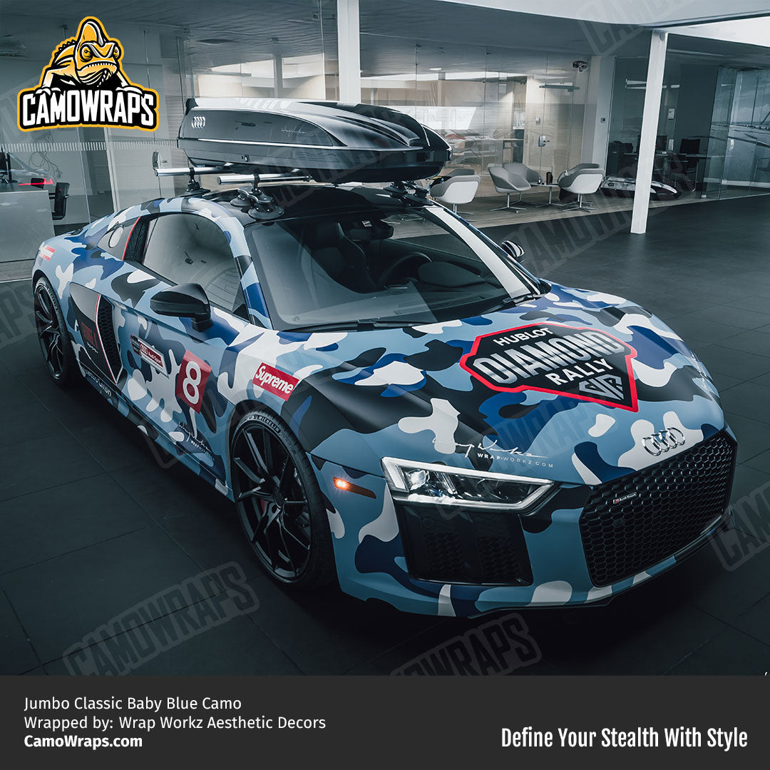 baby blue camo car wrap