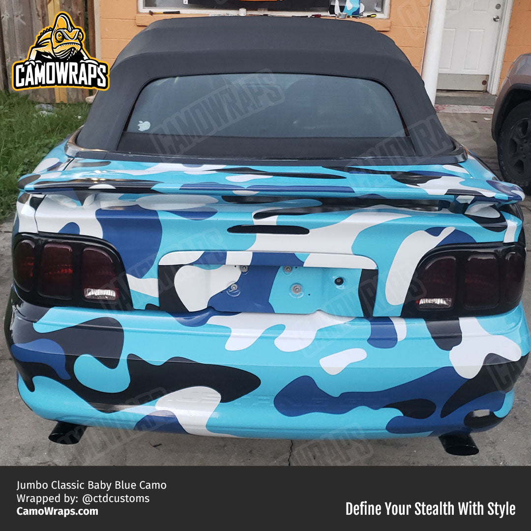 baby blue camo car wrap