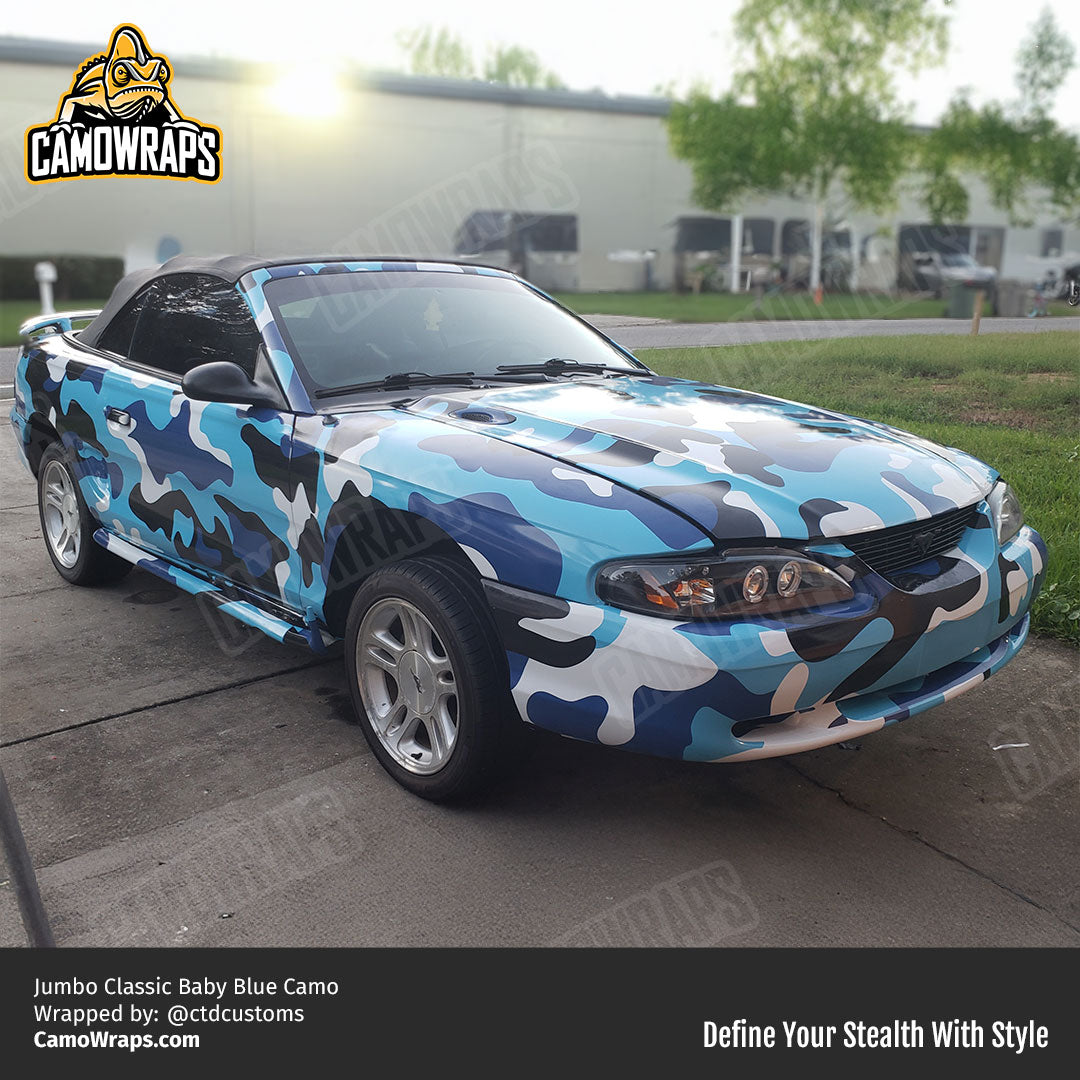 baby blue camo car wrap