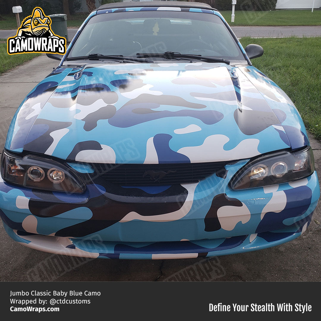 baby blue camo car wrap