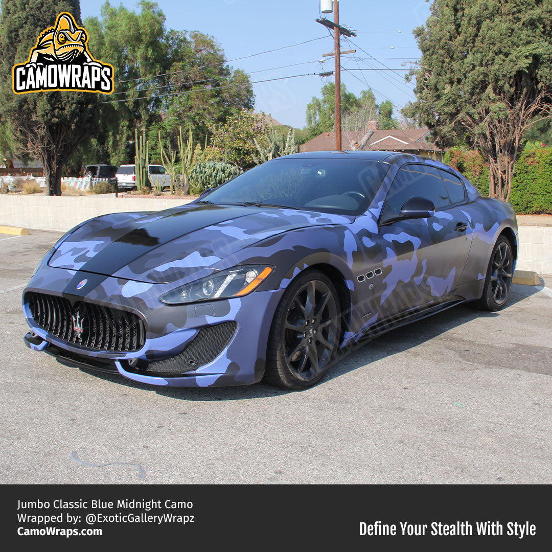 blue camo car wrap