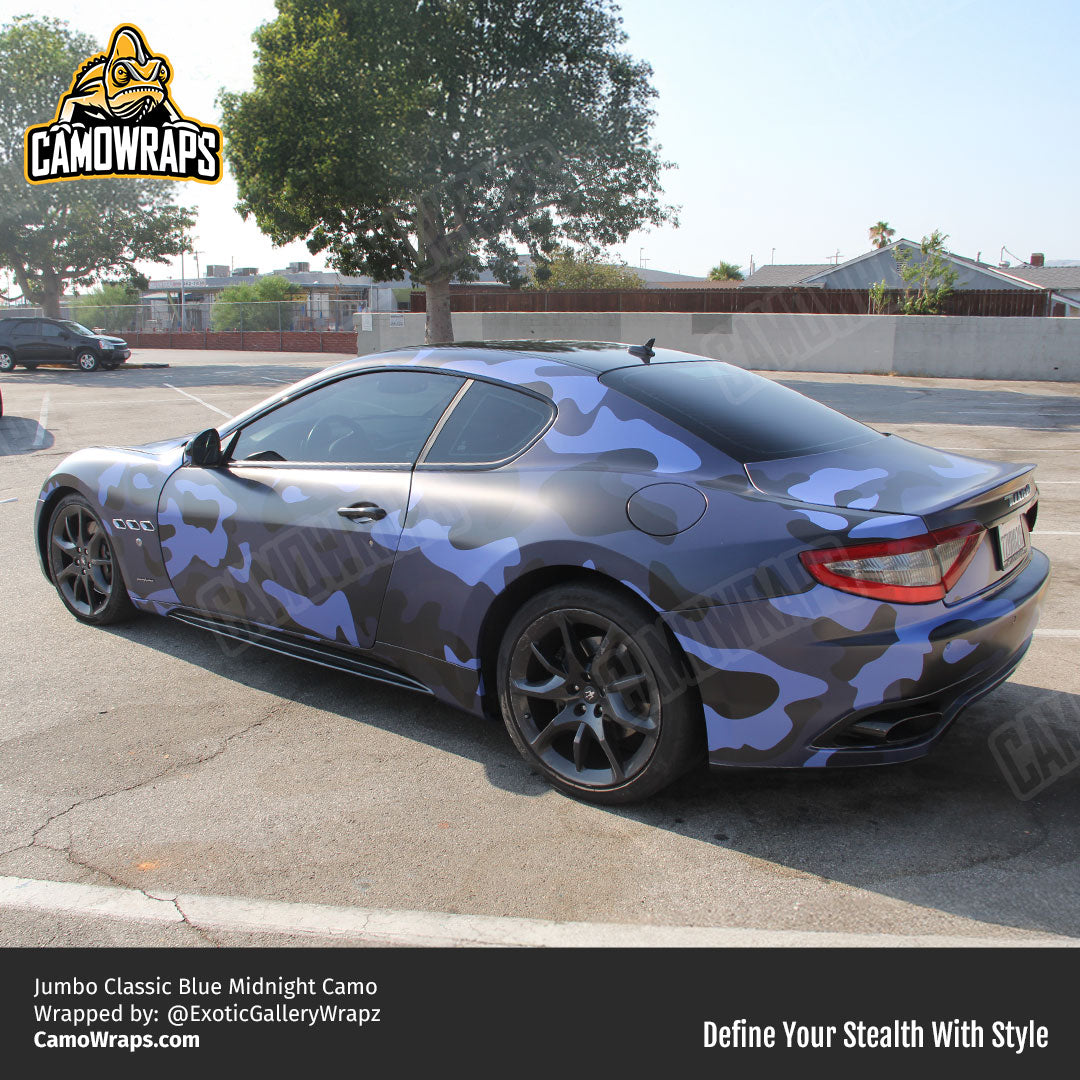 blue camo car wrap