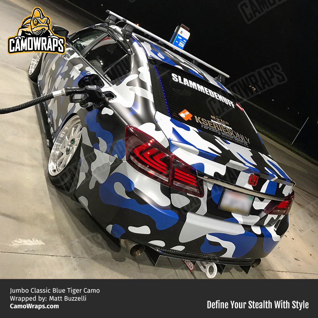 blue camo honda wrap