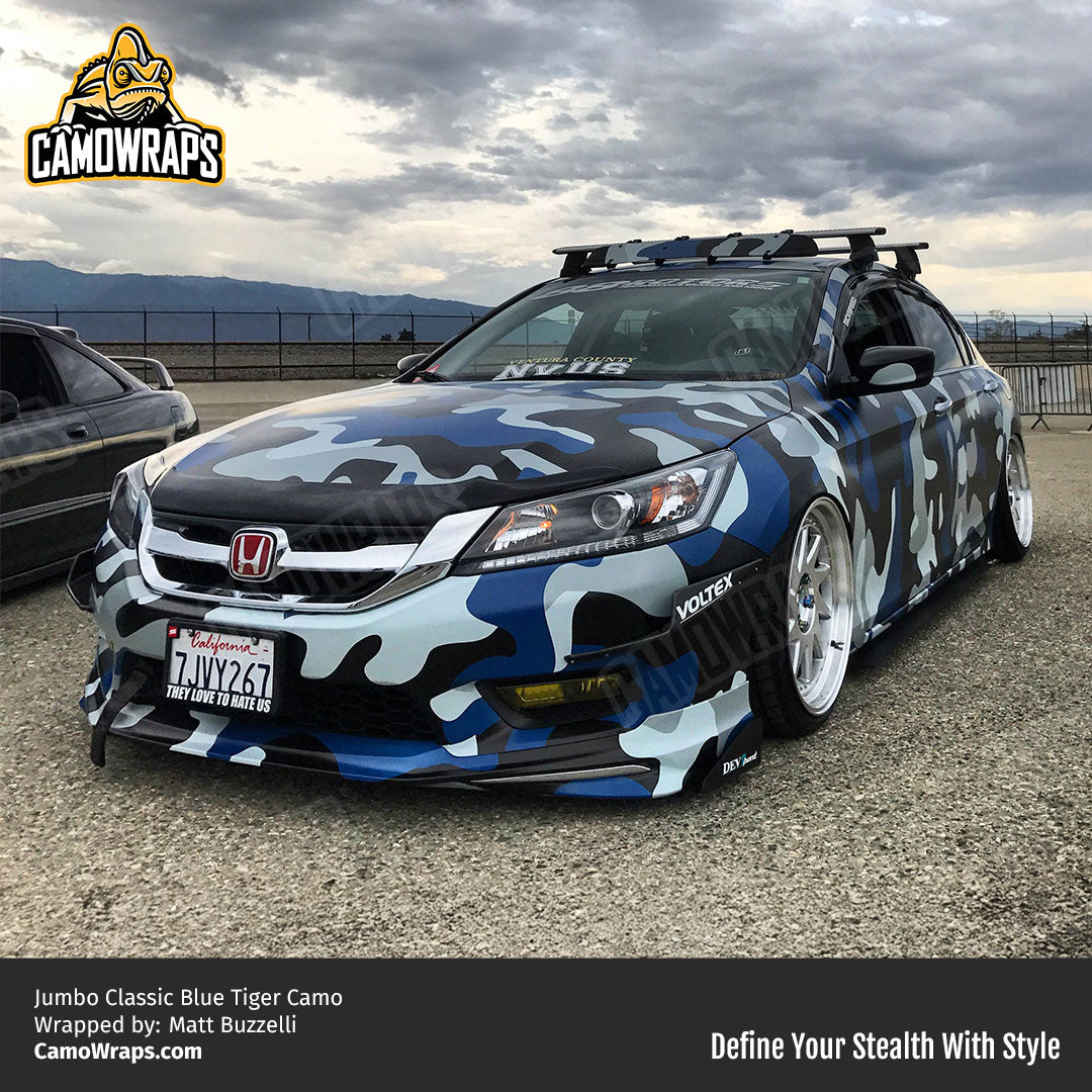 blue camo honda wrap