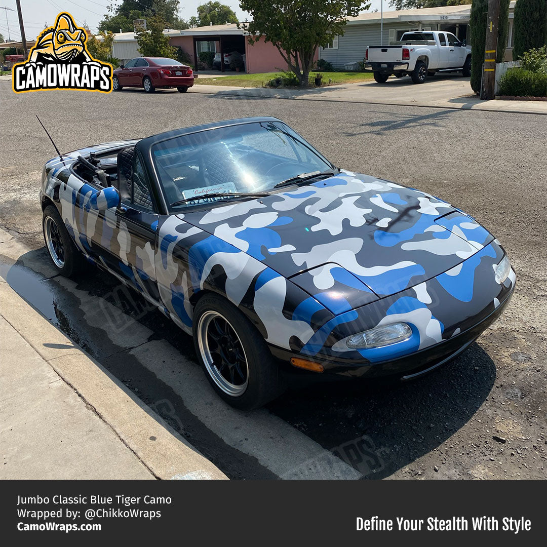 blue camo mazda wrap