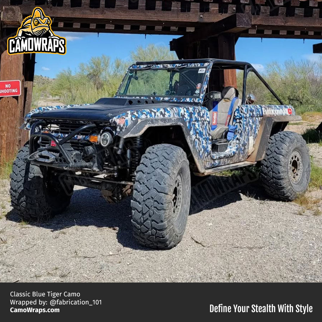 blue camo bronco wrap