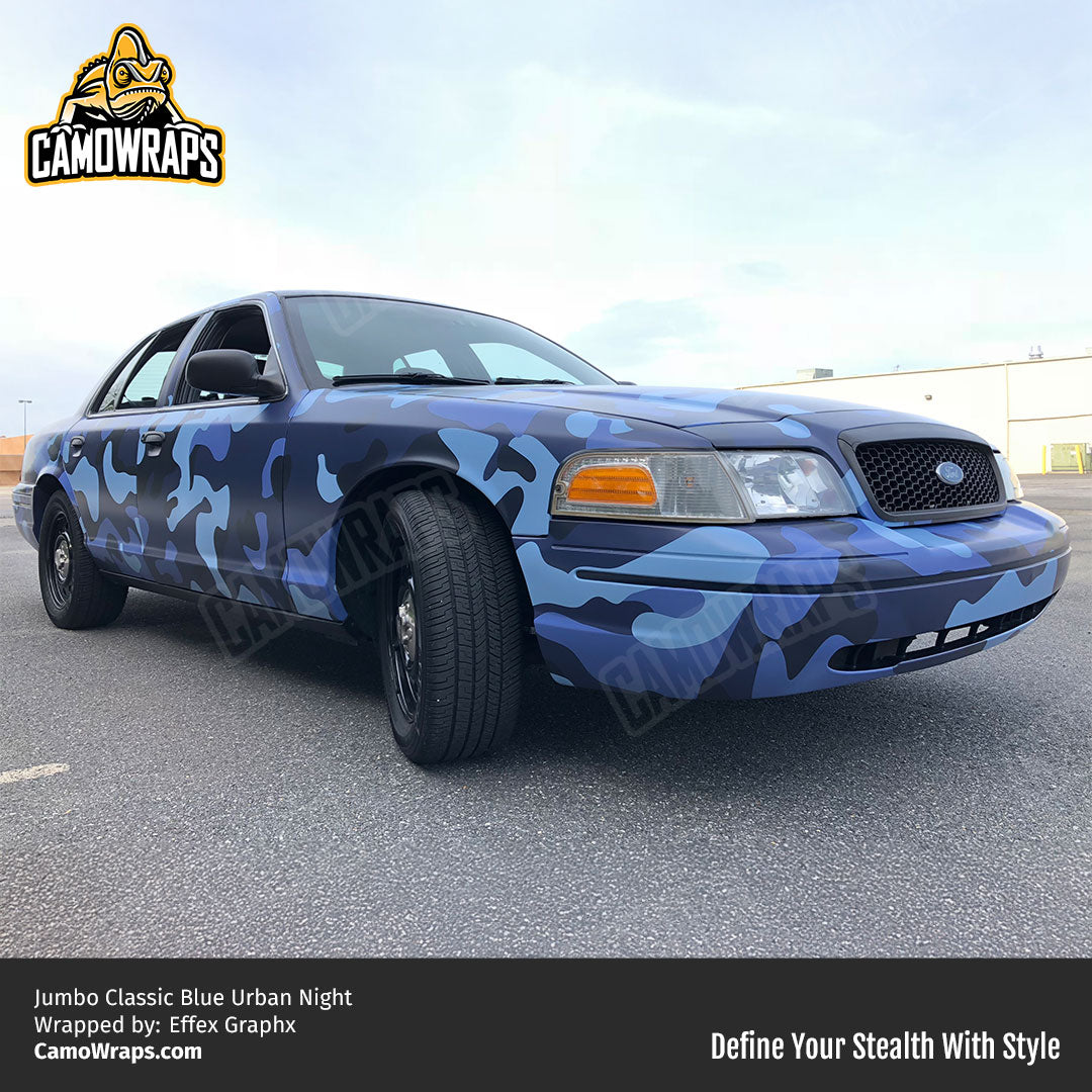 blue camo car wrap