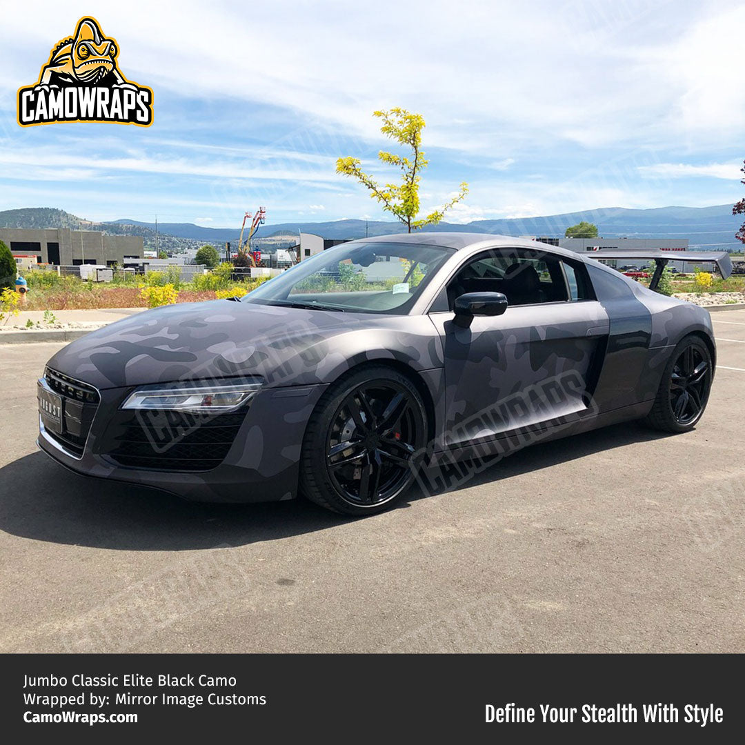 black camo audi wrap