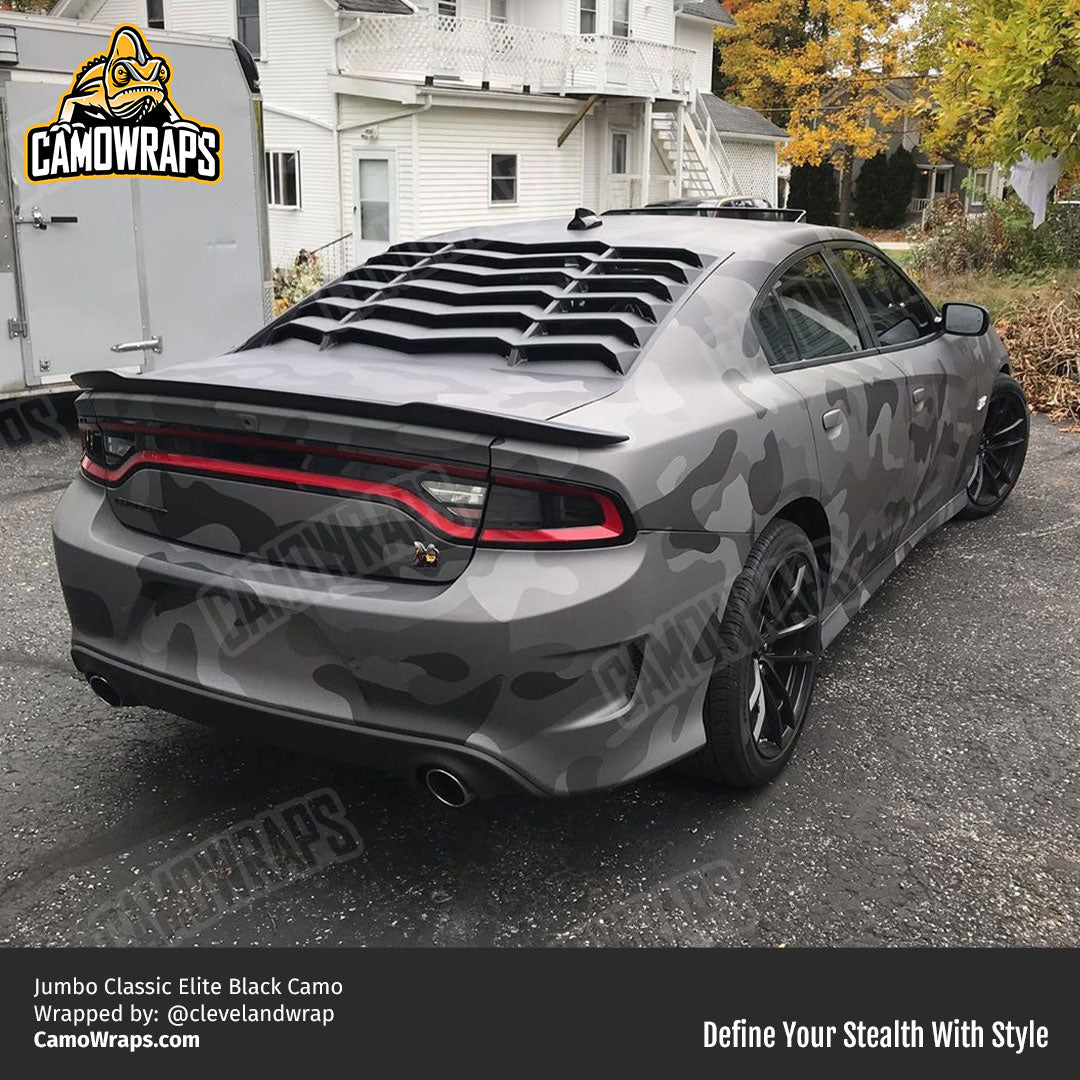 black camo charger wrap