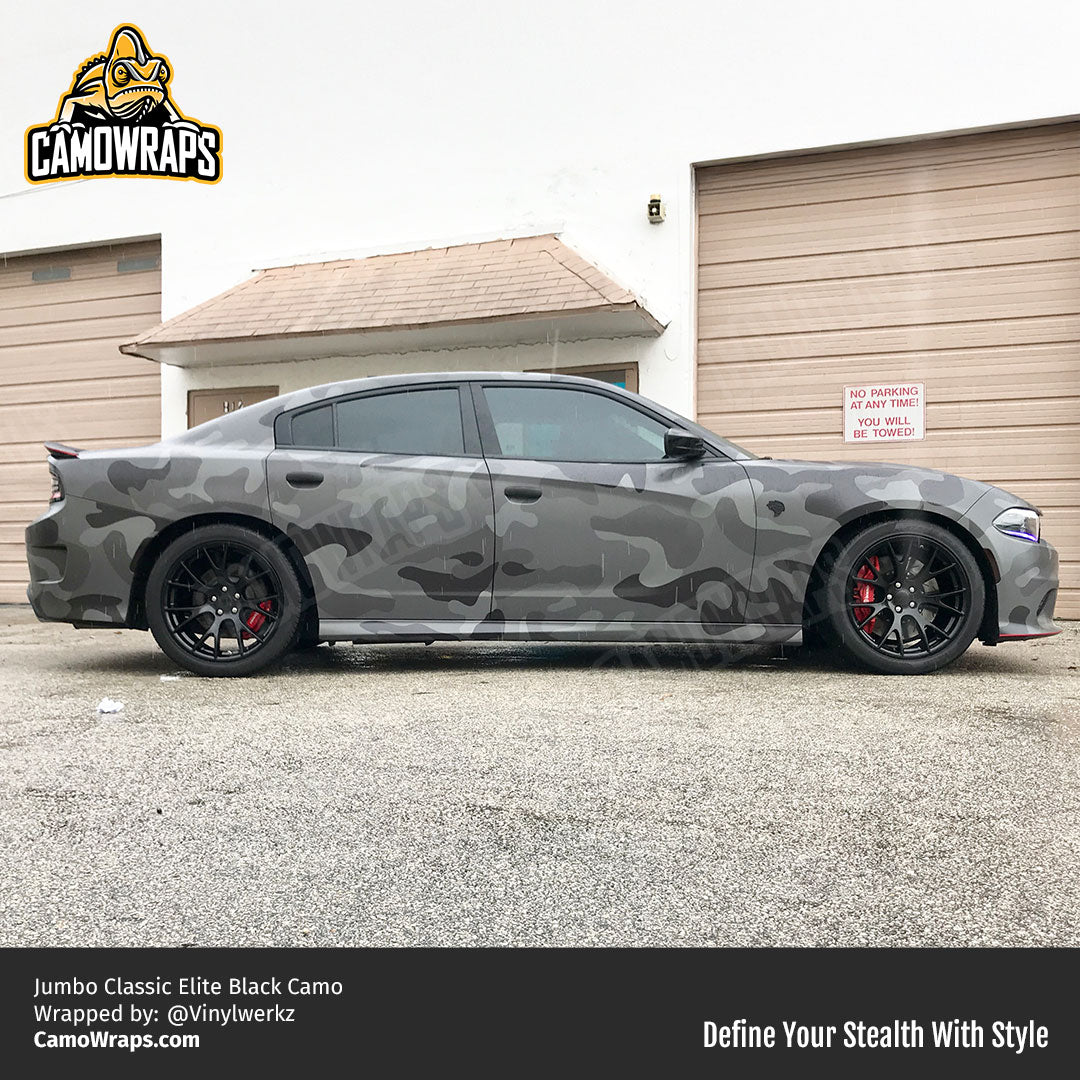black camo charger wrap