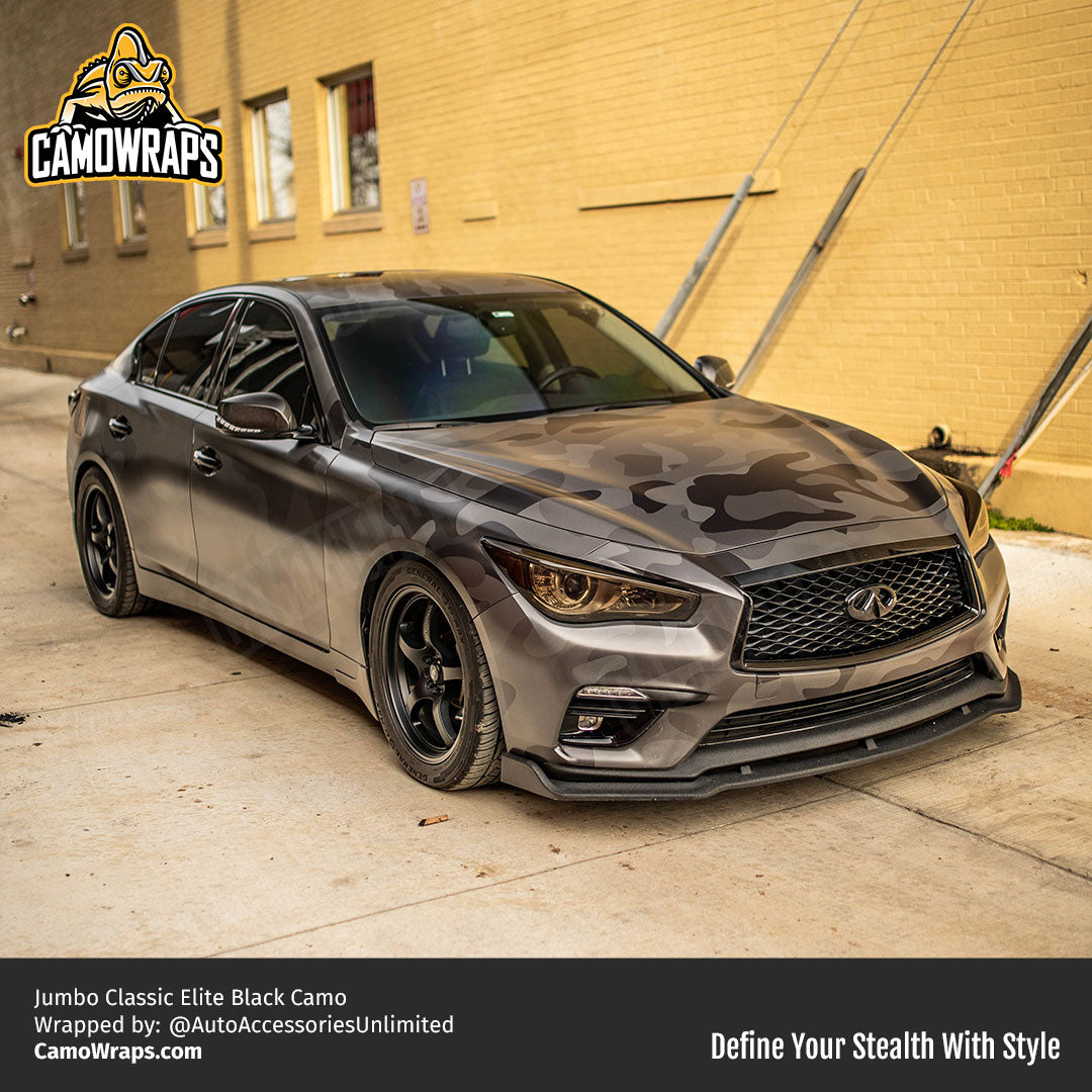 black camo infiniti wrap