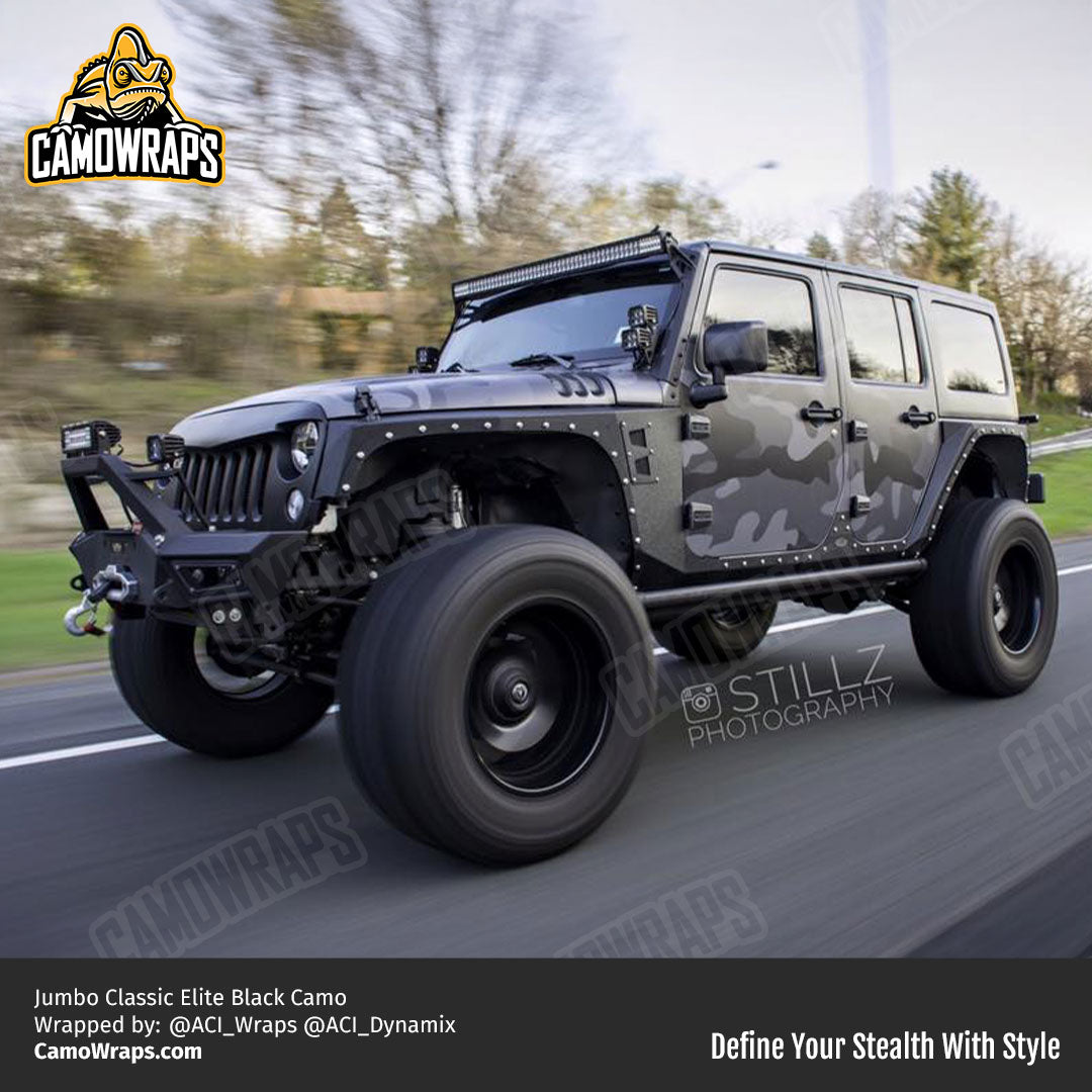 black camo jeep wrap